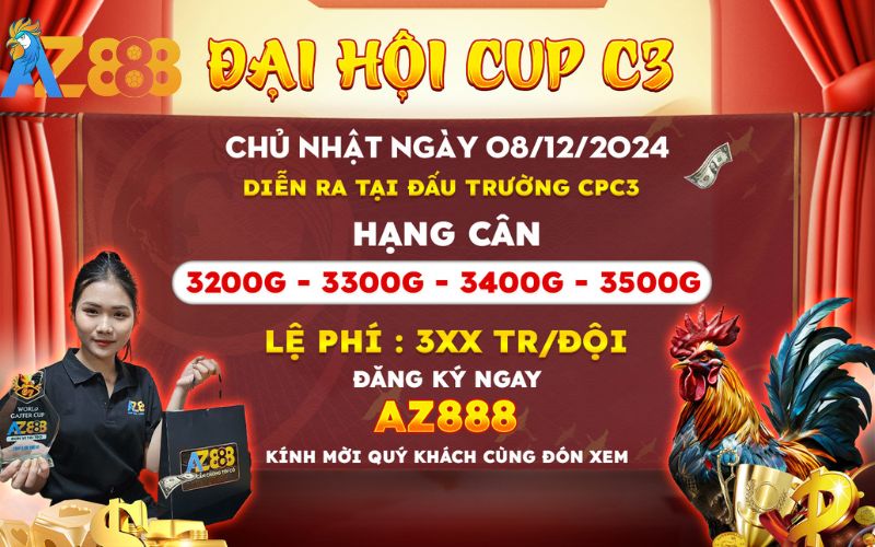 Thông Báo Đại Hội Cup Giải Gà Tự Do Tại CPC3 Ngày 8/12/2024