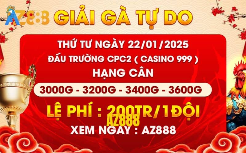 Thống Báo Giải Đấu Gà Tự Do Tại CPC2 Ngày 22/1/2025